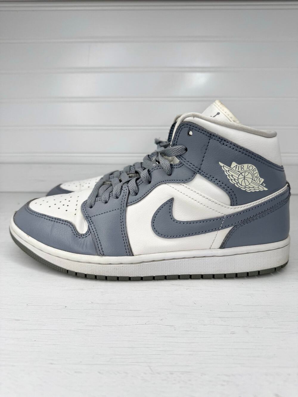 Nike Air Jordan 1 Mid Stealth Sail Grey White Women’s Size 10 BQ6472-115